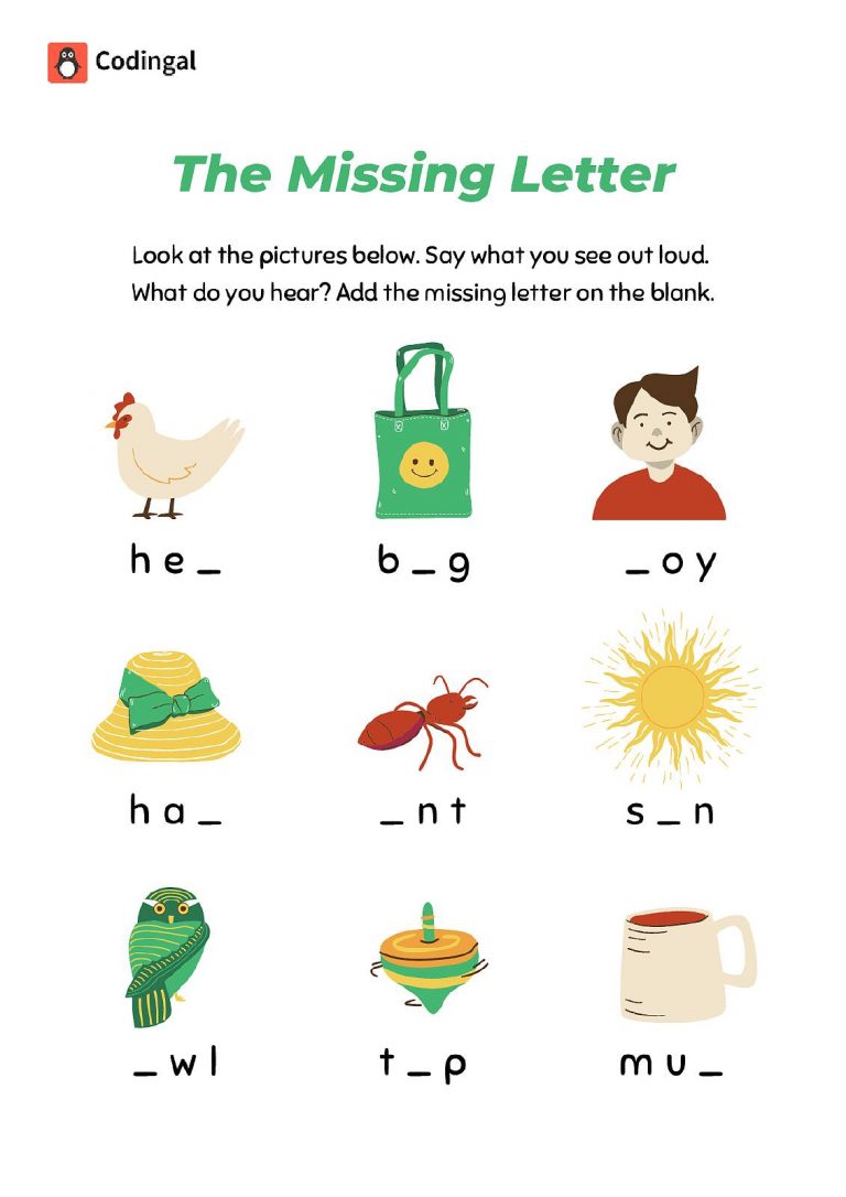 The Missing Letter - Codingal