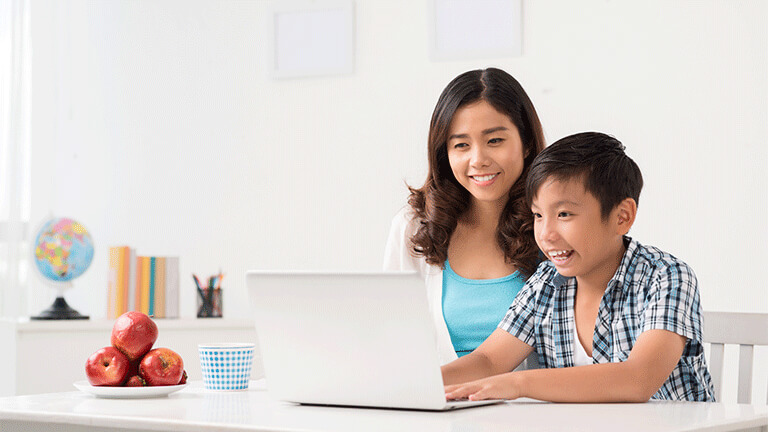 children Playing data and coding games