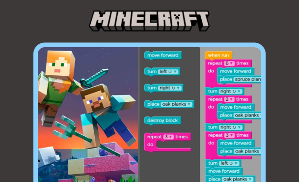 Minecraft learning for kids