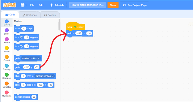 animation in scratch