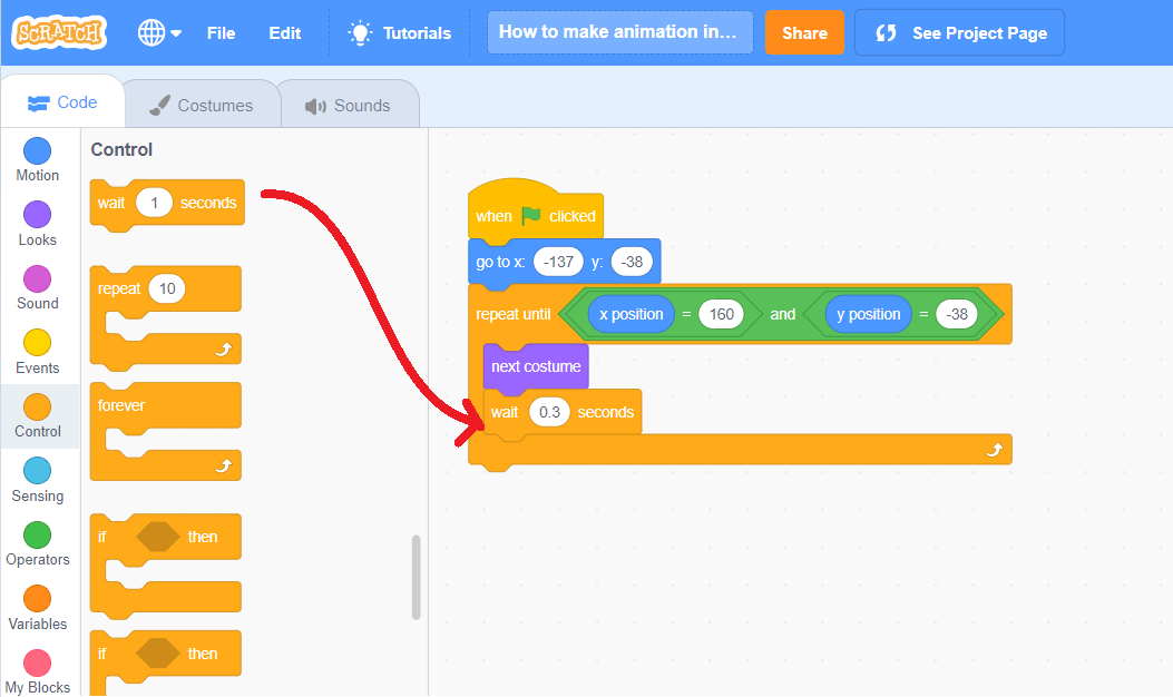 How to animate sans in scratch 