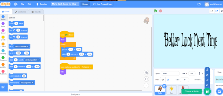 Game Development – SCRATCH – Make My Bot