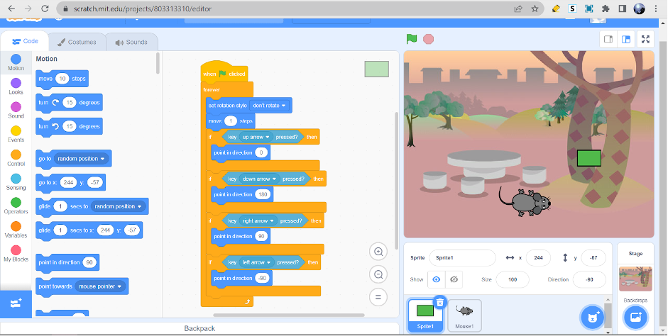 How to Make a Snake Eats Apple Game in Scratch