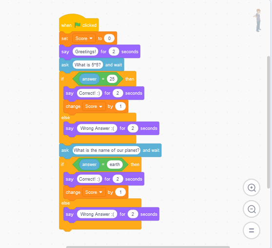 Make multiple Questions in Scratch