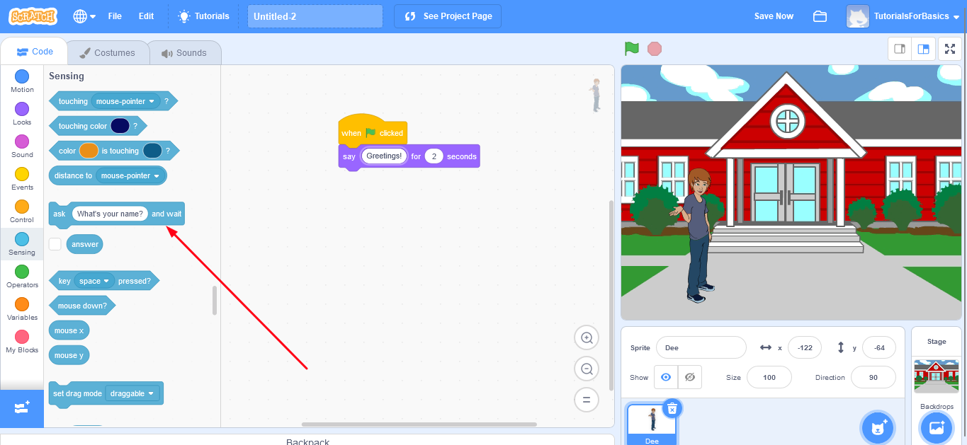 Add the Questions to Scratch Quiz game