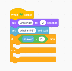 Checking Answers in Scratch