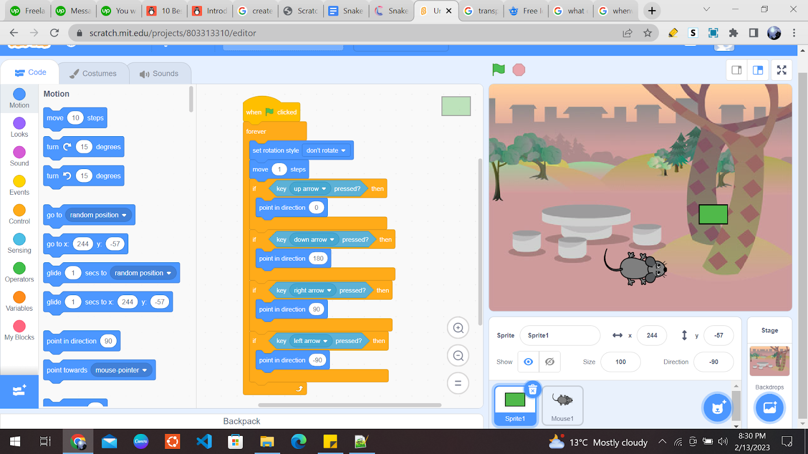 Snake Game in Scratch 3.0, Scratch 3.0 Game Tutorial