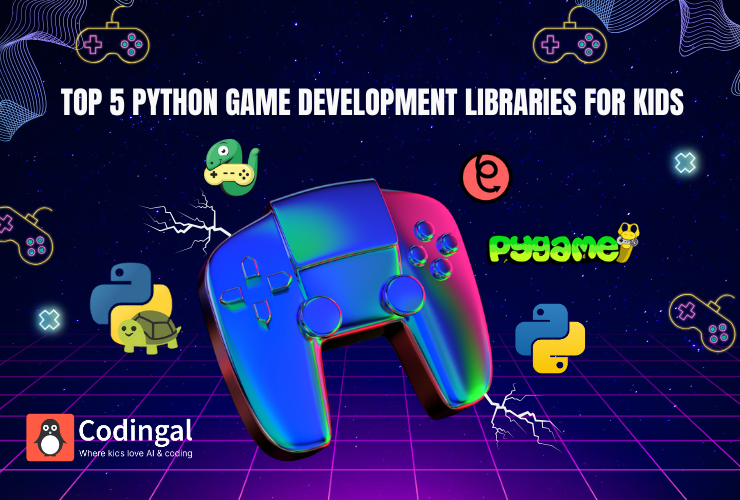 Python game development libraries for kids