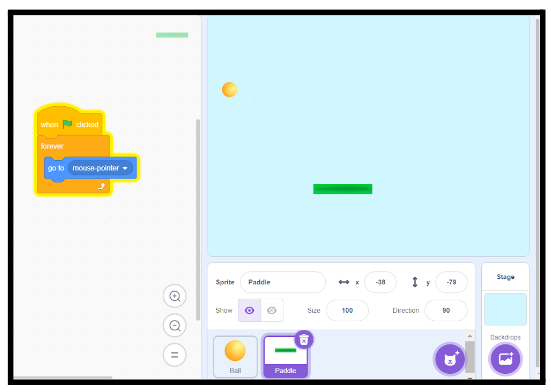 Pong game on scratch