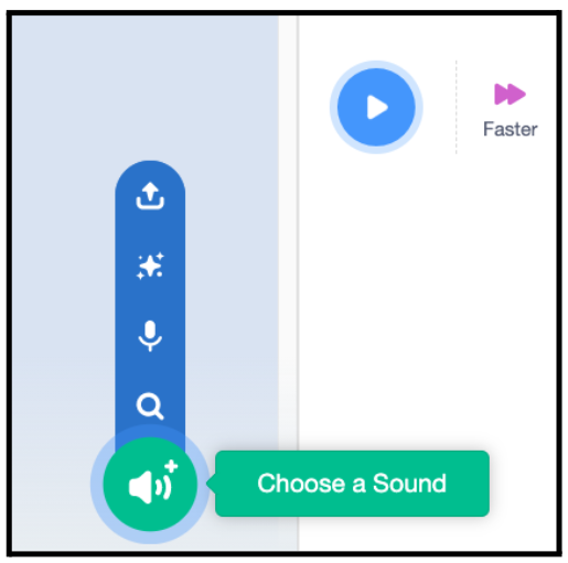 Adding a sound effect in a Scratch coding project for scratch coding beginners