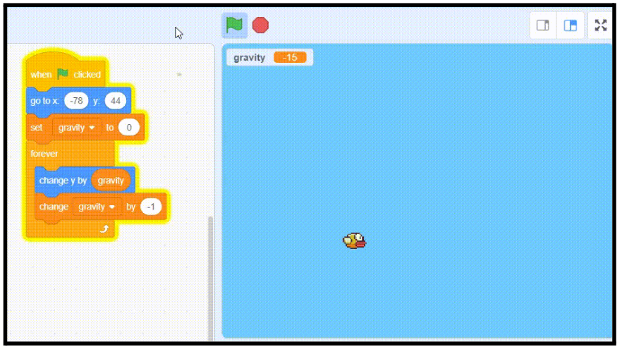 how to make a flappy bird game in scratch