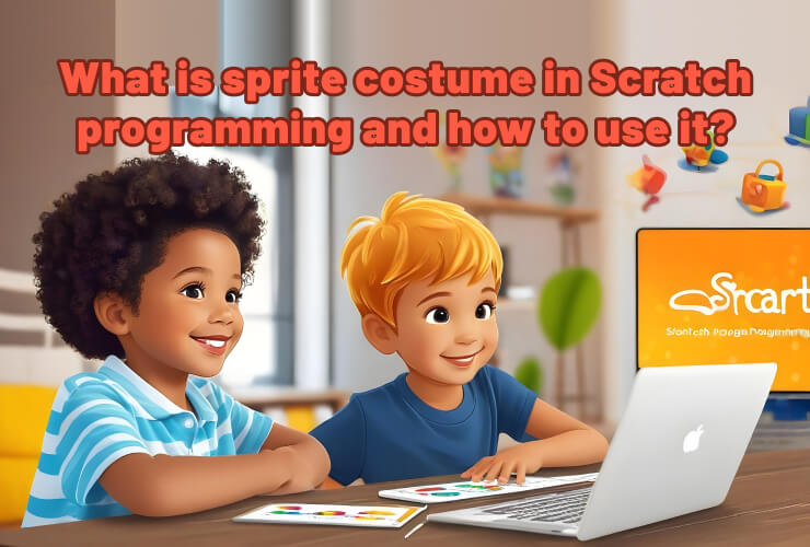 Banner image for blog on what is sprite costume in scratch programming and how to use it
