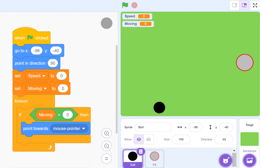 How to make a scratch mini golf game?