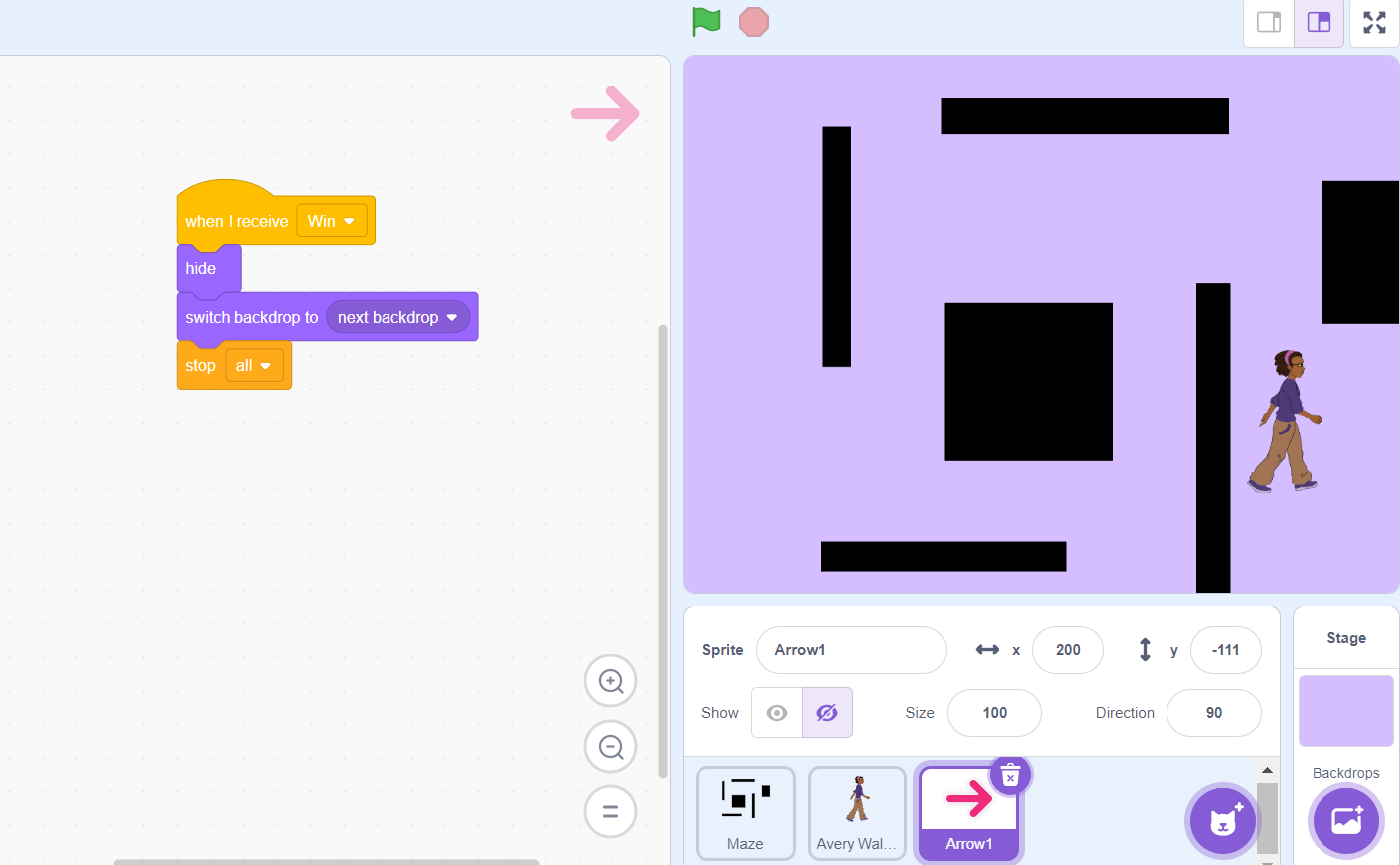 how to make a maze in Scratch