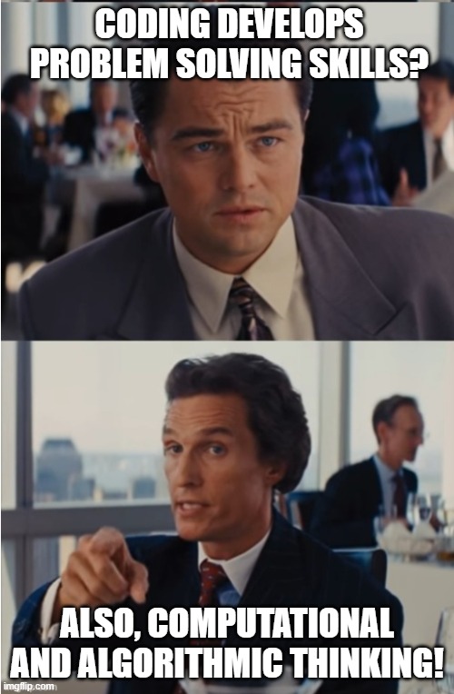 wolf of wall street meme on coding for kids coding for kids meme
