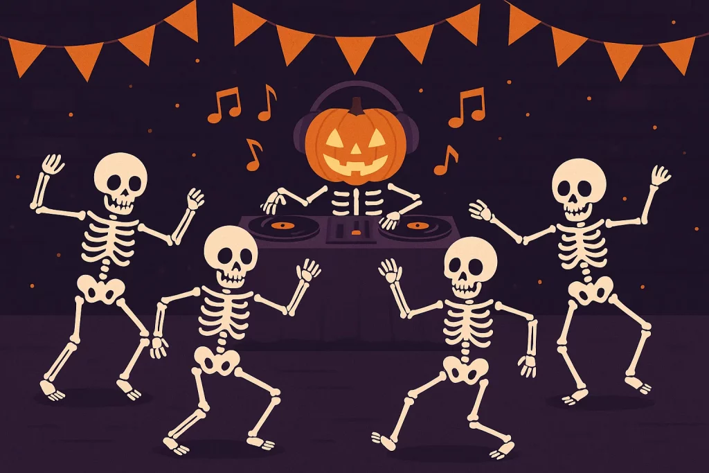 dancing skeleton halloween project