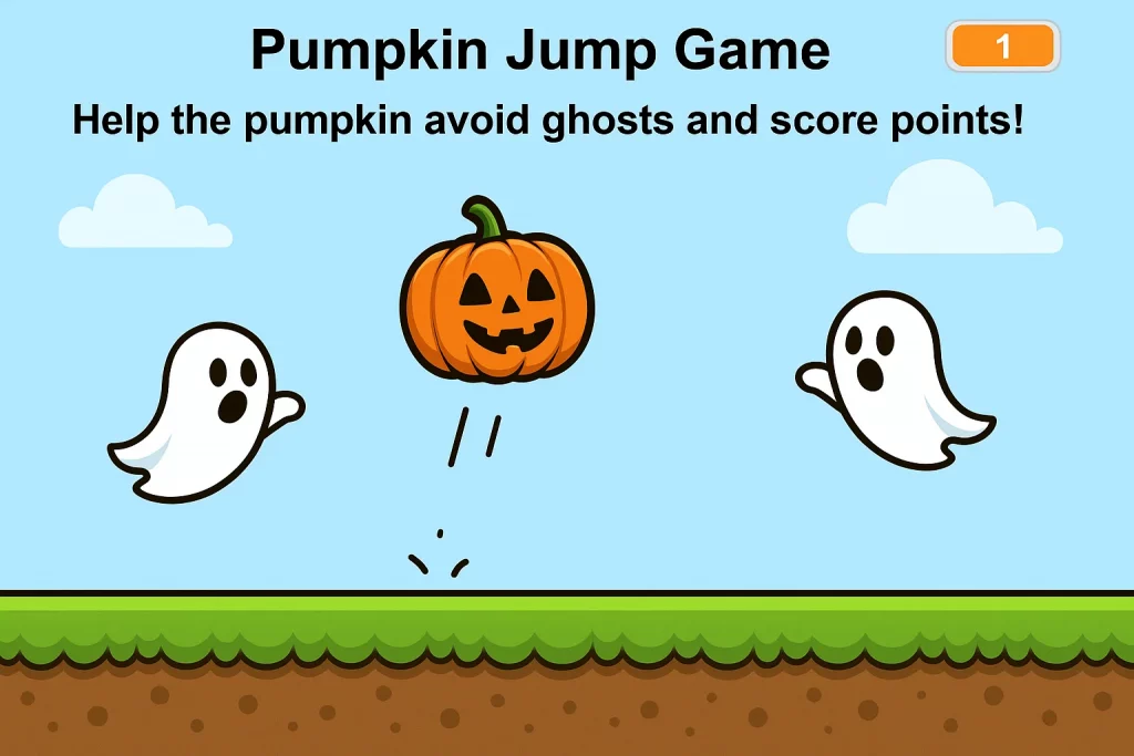pumpkin jump game in scratch