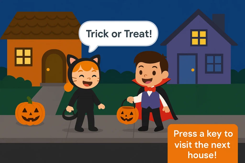 trick or treat halloween scratch project